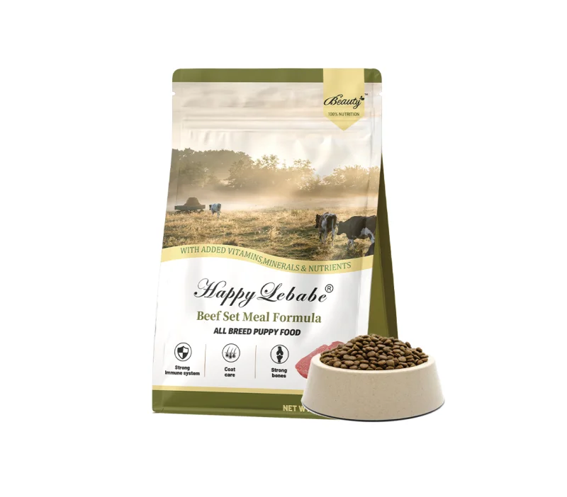 Alimento seco para cachorro, res